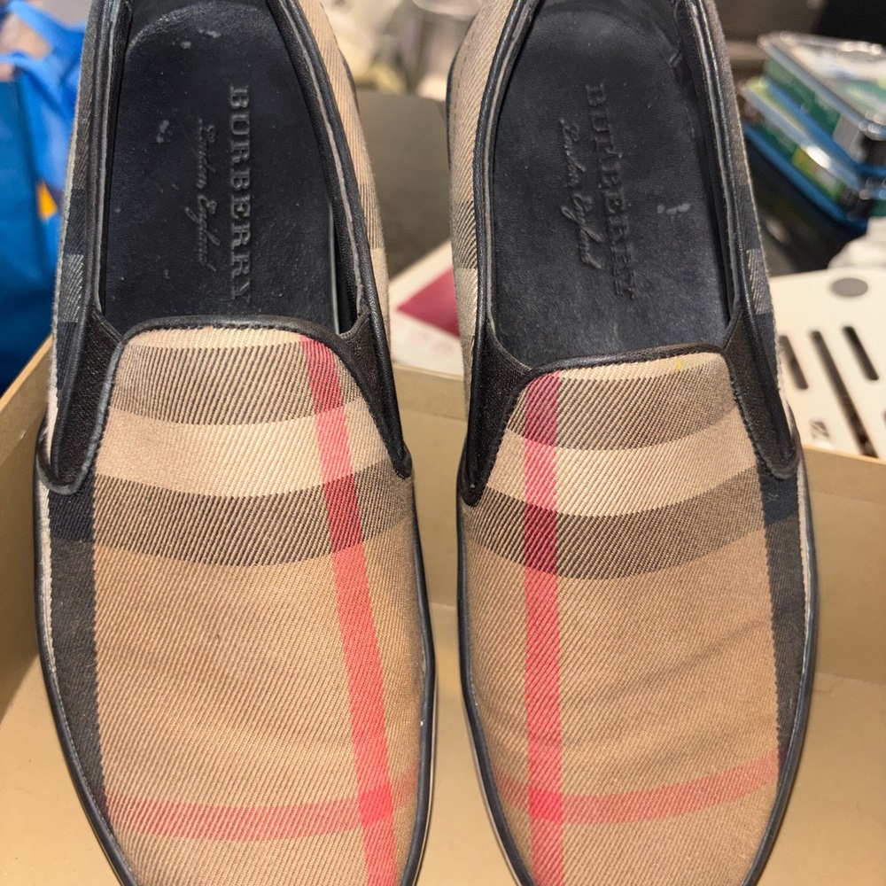 Burberry Women's Chic Silver Loafers